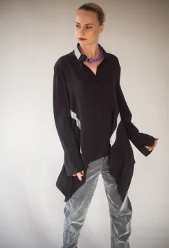 Adela Shirt in Black Speckle