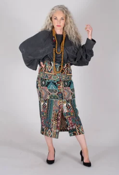 Aglaia Open Sleeve Top in Anthracite