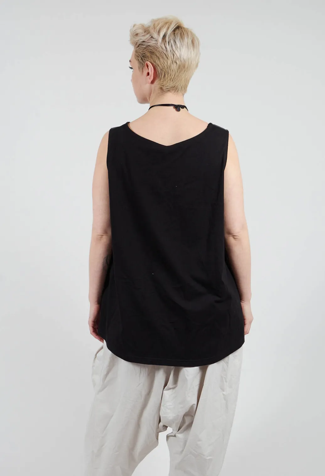 A-Line Top in Black Print