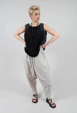 A-Line Top in Black Print