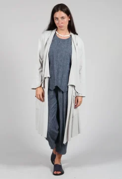 Asymmetric Wrap Shirt in Blue Denim