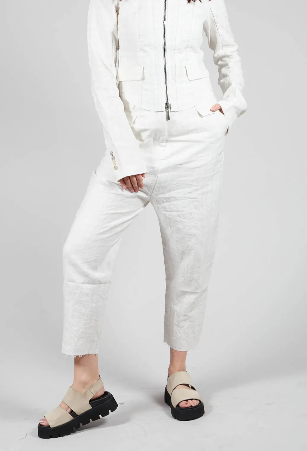 Baggy Trousers in Chalk