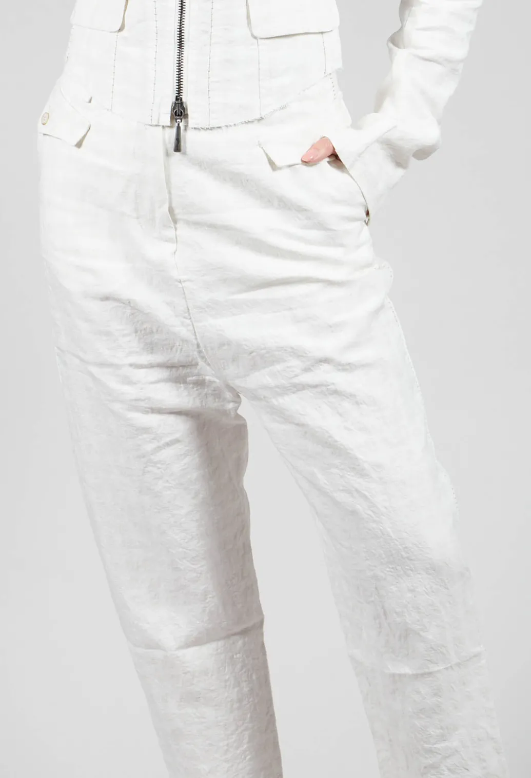 Baggy Trousers in Chalk
