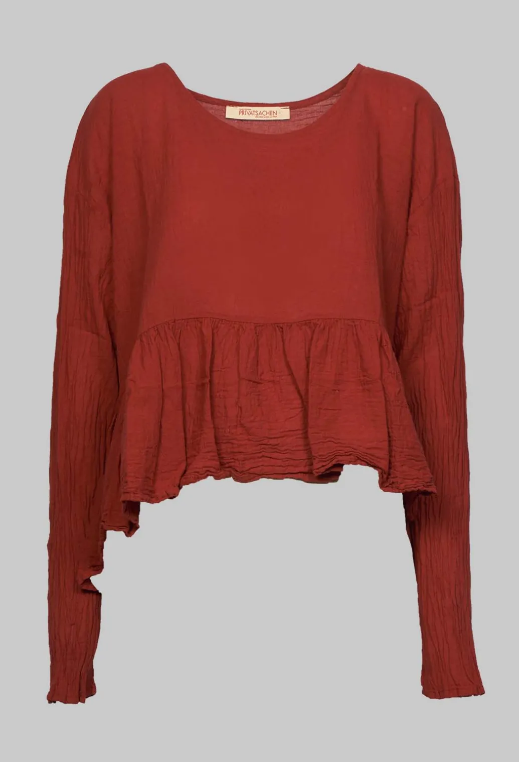 Bauchlos Shirt in Rost Orange