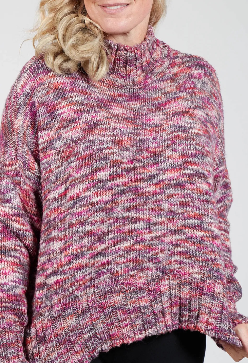 Begonia Tricot Knitted Jumper in Multicolour
