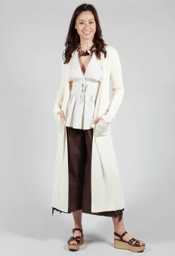 Belt Front Blouse in Cream