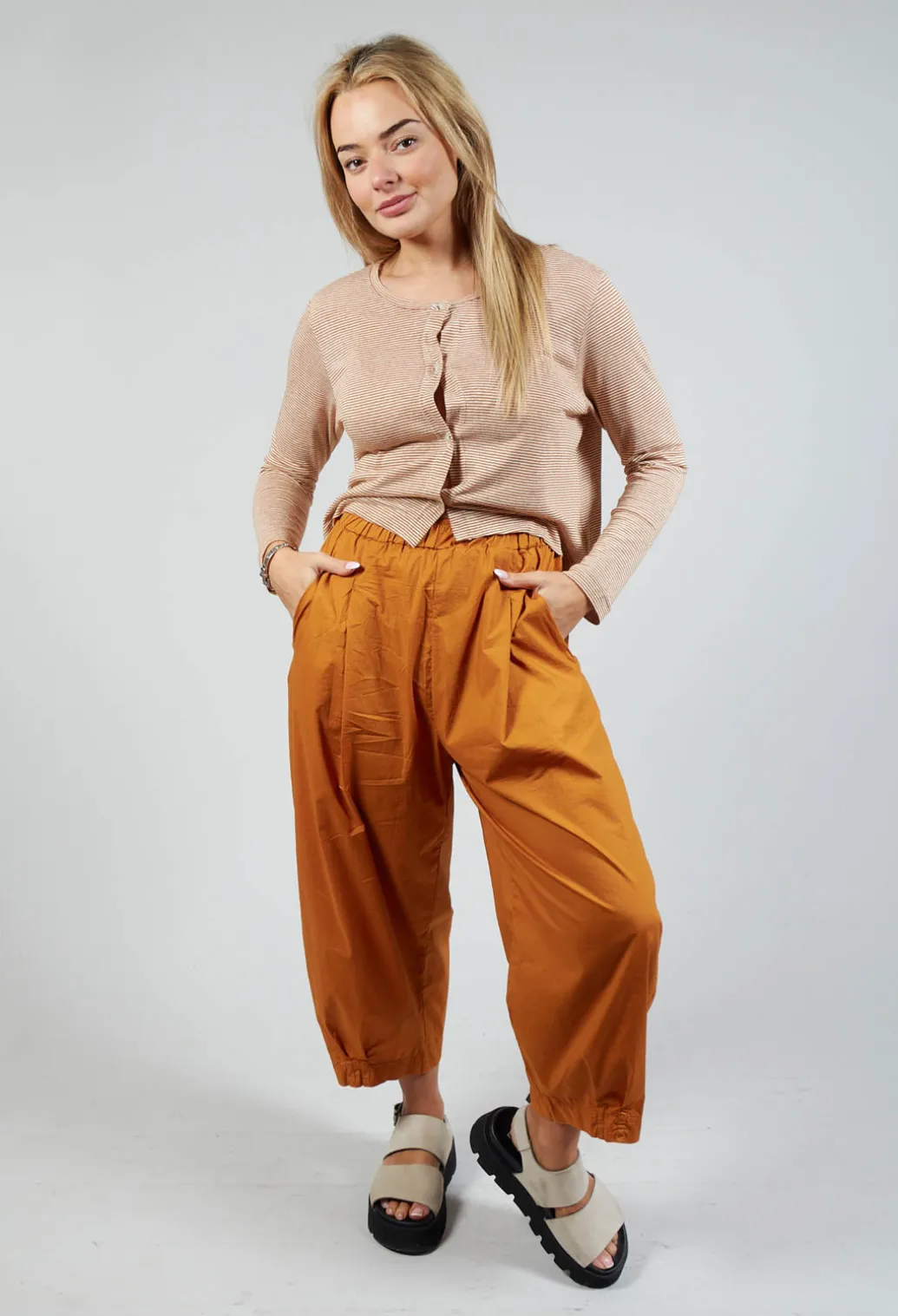 Bianco P Trousers In Ambra