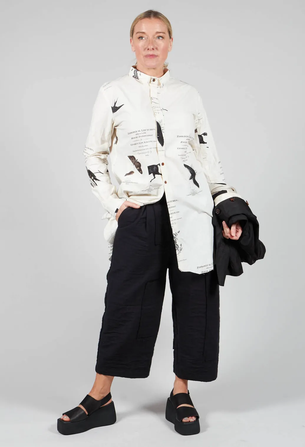 Bias Front Culottes in Black