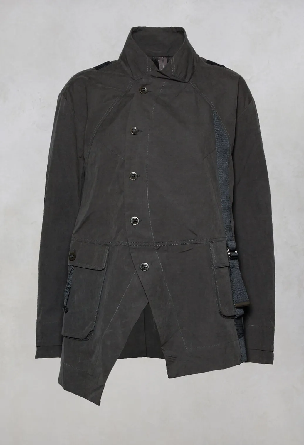 Biham Military Style Jacket in Unique Grey