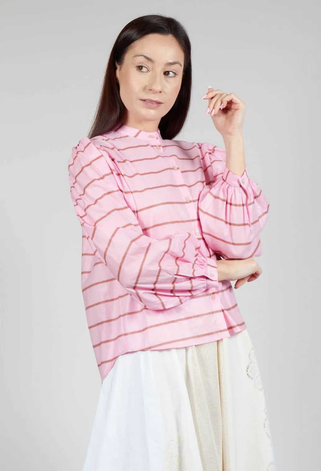 Bishop Sleeve Blouse in Desert Pink