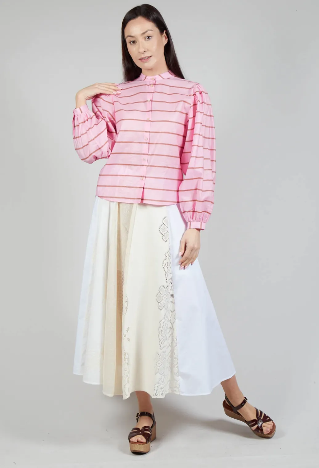 Bishop Sleeve Blouse in Desert Pink