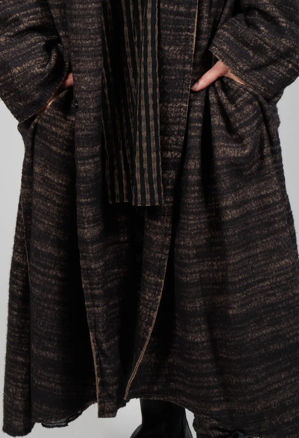 Bloom Coat in Black and Brown