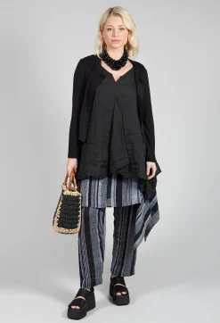 Boat Neck Jacket in Black