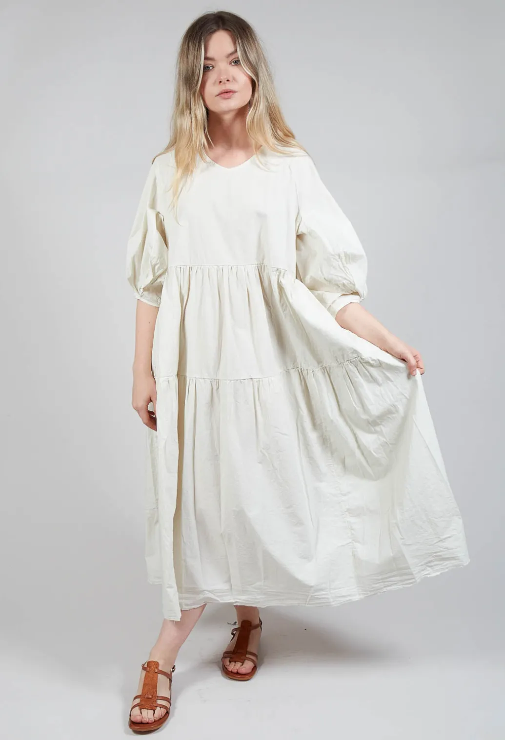 Bohemian Dress in Chalk