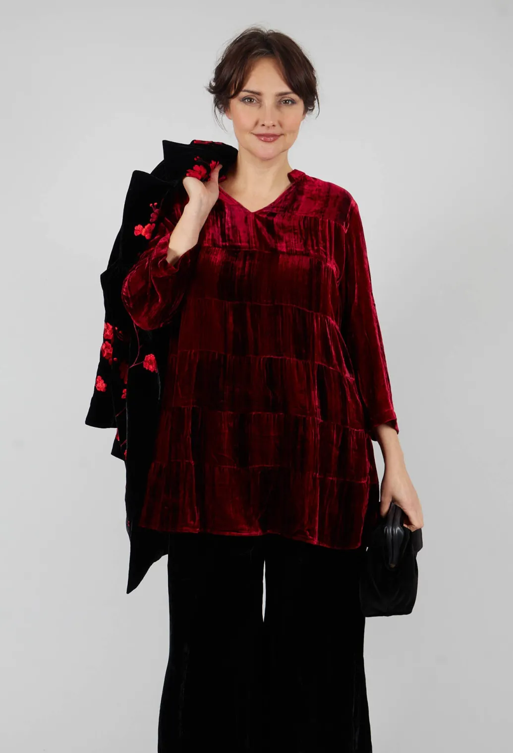 Brittania Shirt in Tie Dye Red