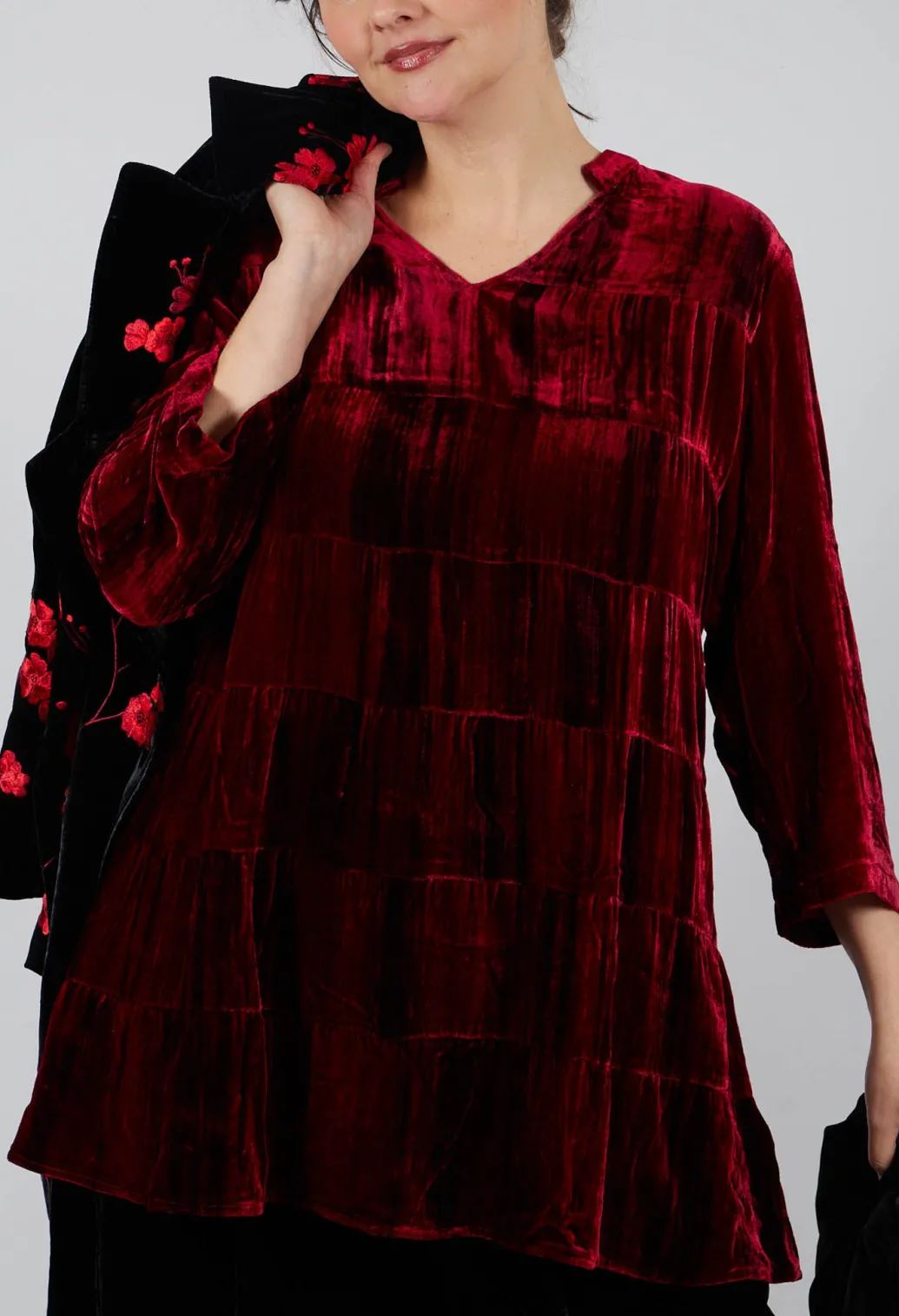 Brittania Shirt in Tie Dye Red