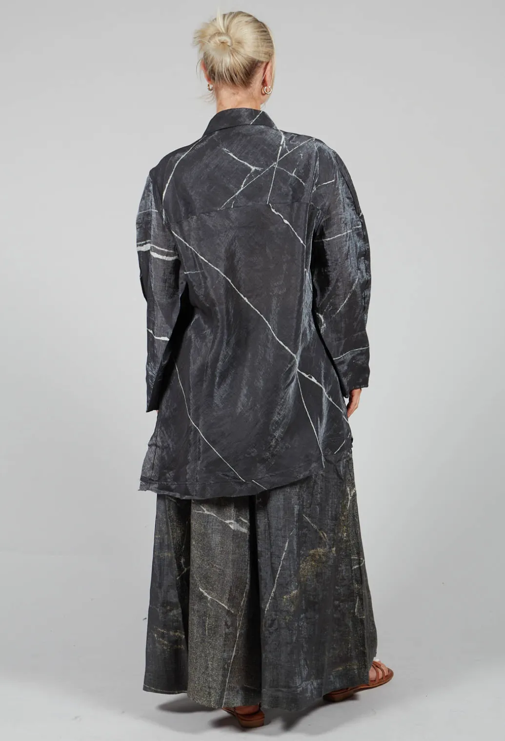 Buque Tunic in Off Black Banner