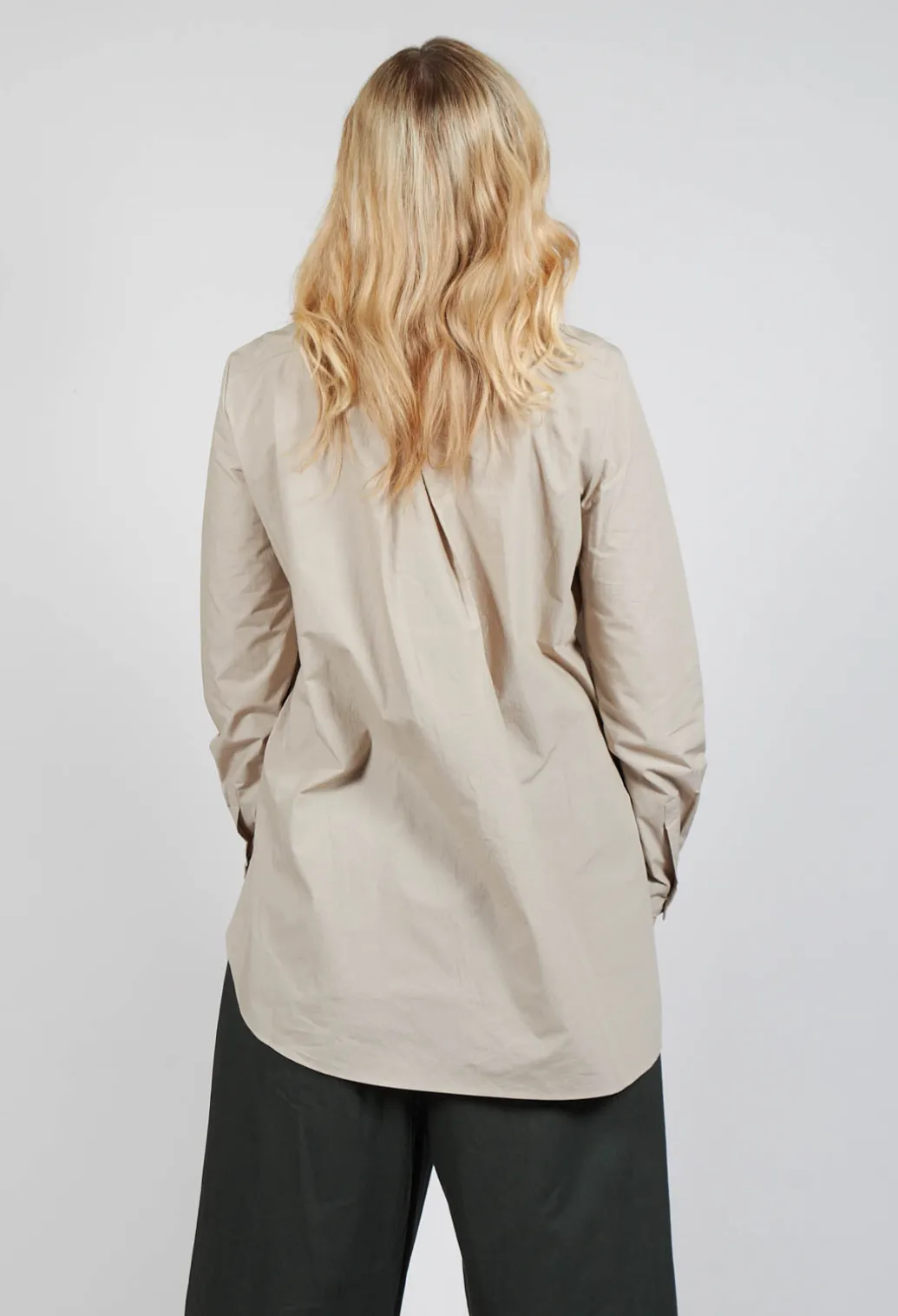3/4 Button Up Shirt in Sand