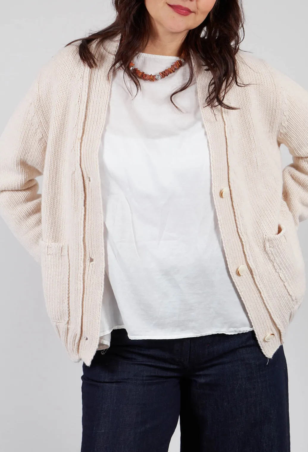 Cardigan in Natural
