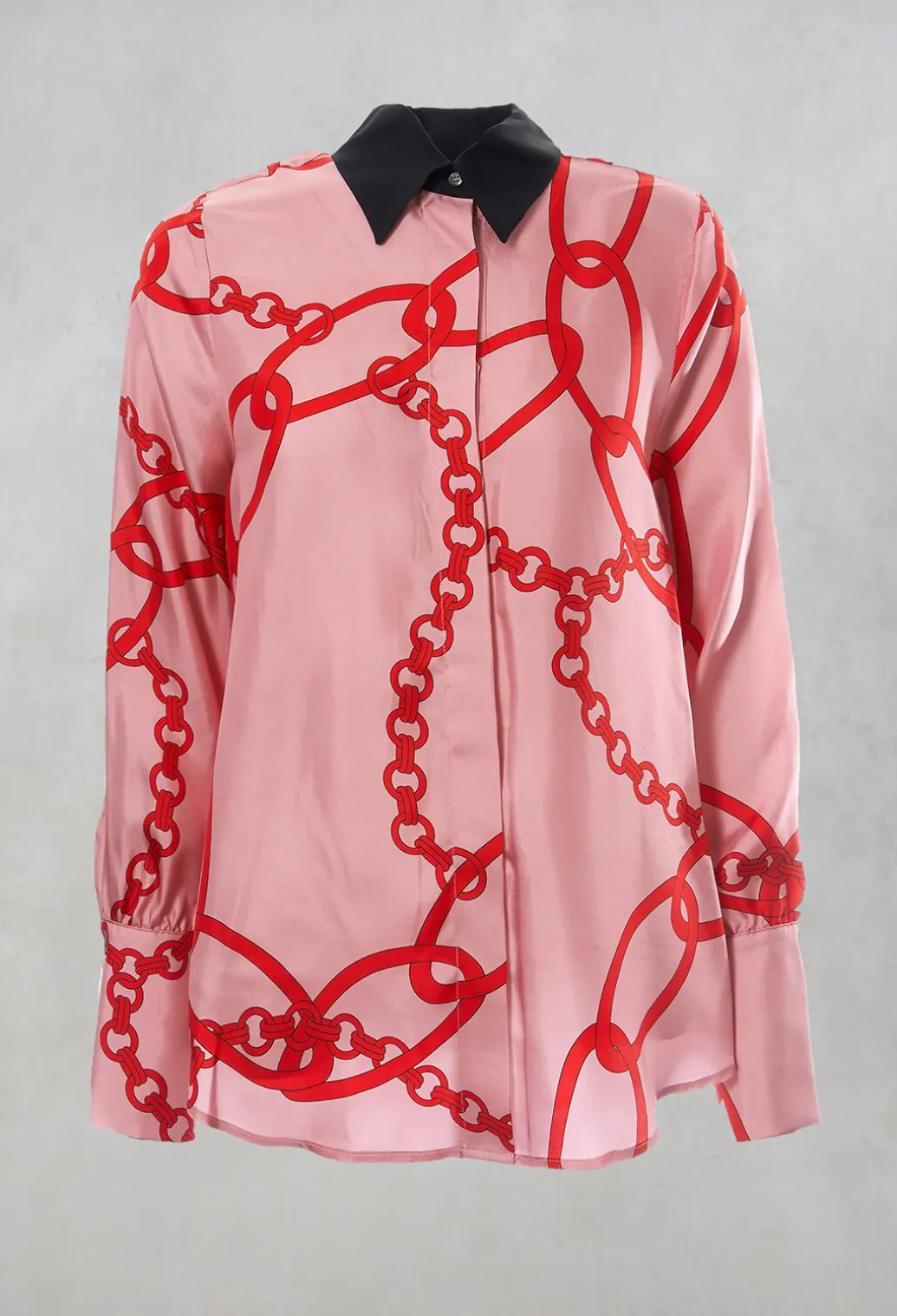 Chain Print Shirt in Pink