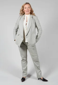 Checked Tailored Trousers in Alga
