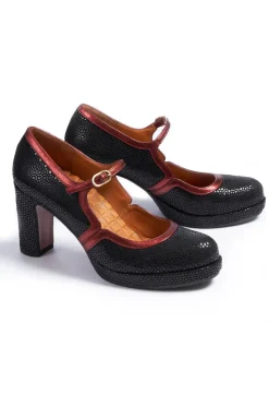 Chunky Heeled Shoes in Negro / Danko / Picasso / Copper