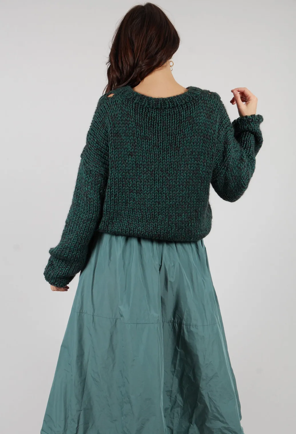 Chunky Knit Jumper in Original Green