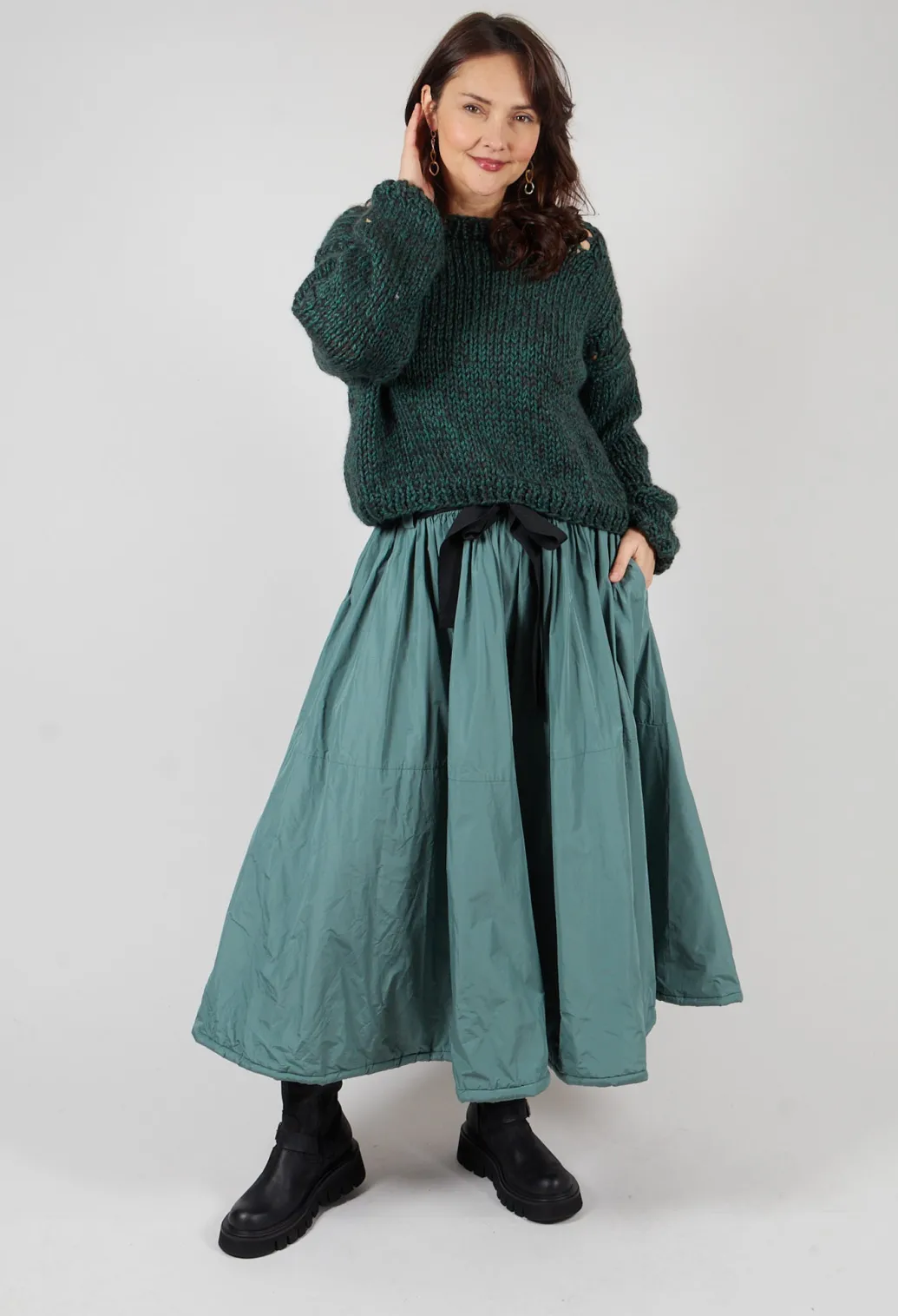 Chunky Knit Jumper in Original Green