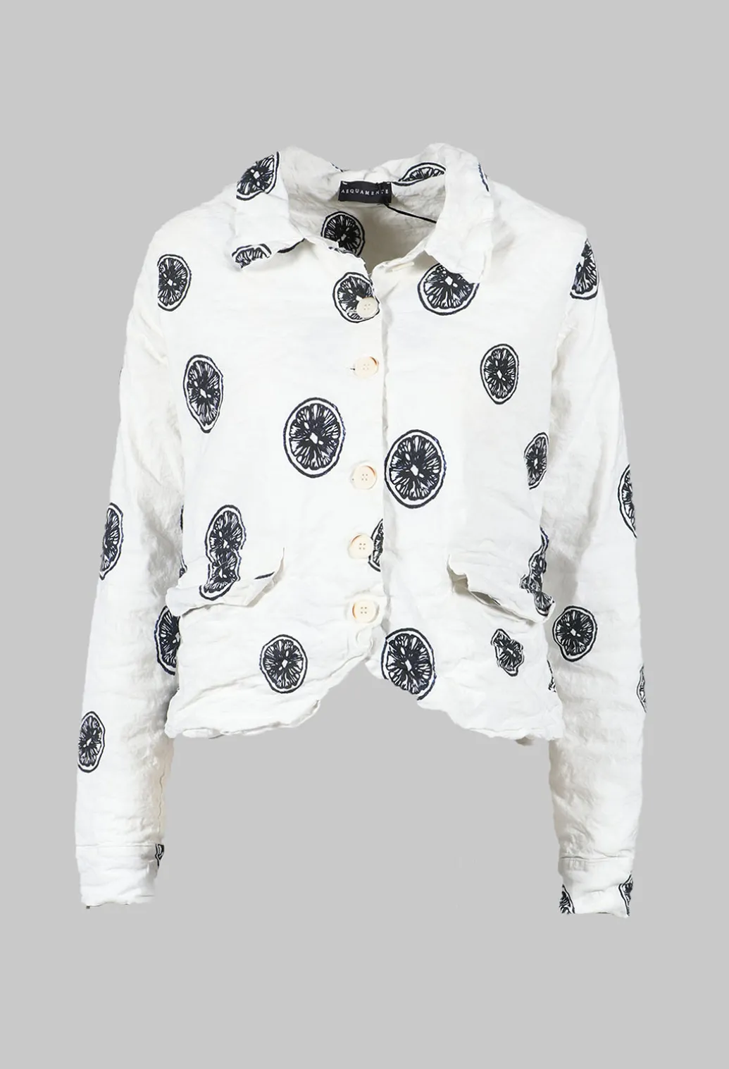 Citrus Print White Jacket