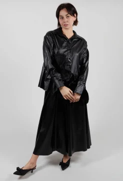 Coated Shirt in Black