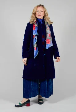 Colette Pomegranate Jacket in Velvet Plain Cobalt