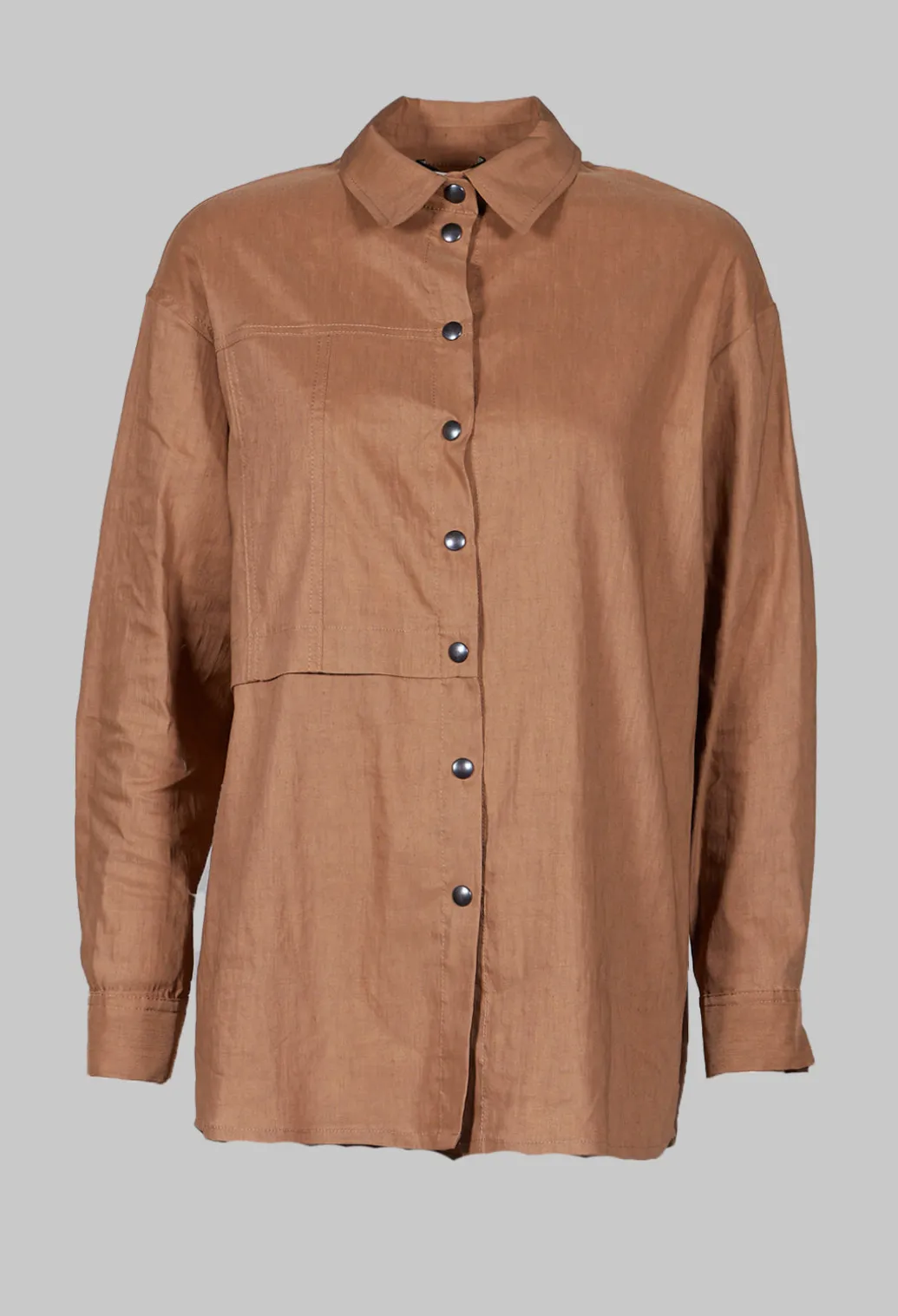 Collared Utility Shirt in Beige