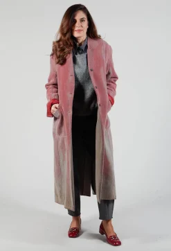 Collarless Coat in Graphite