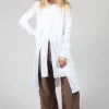 Collarless Shirt Chianti in Bianco