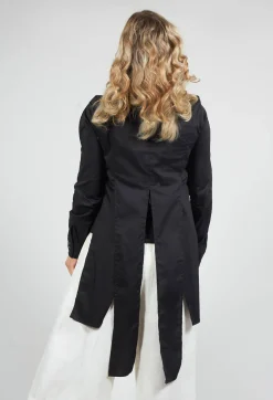 Collarless Shirt Chianti in Nero