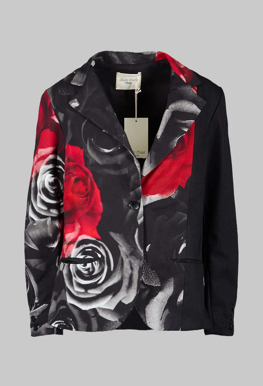 Contrasting Blazer in Rose Print