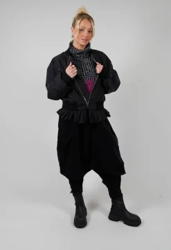 Corduroy Style Trousers in Black