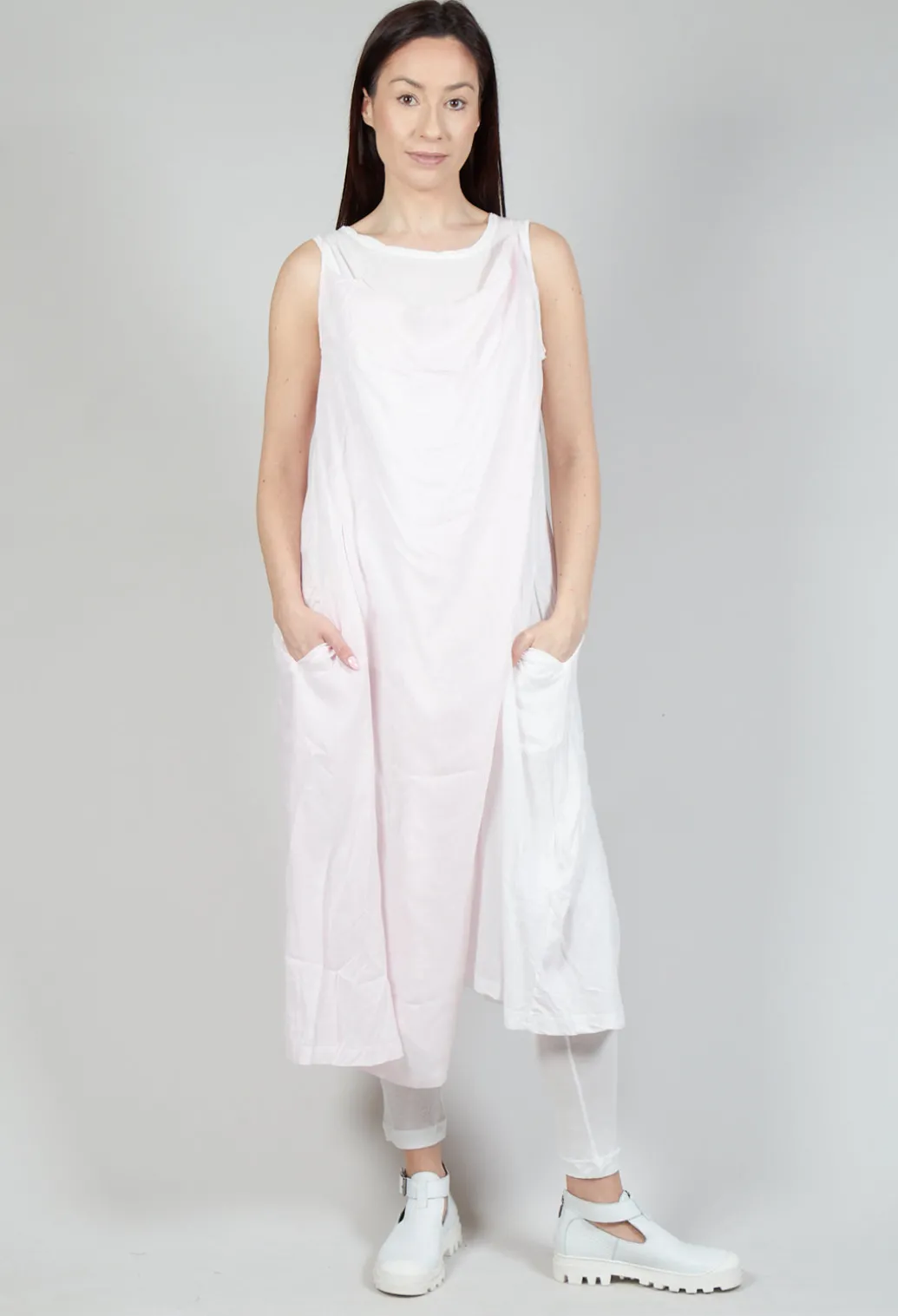 Cowl Neckline Dress in Rose 10% Cloud