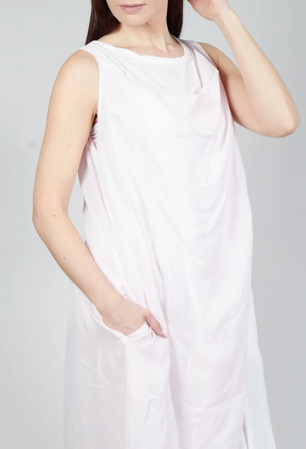 Cowl Neckline Dress in Rose 10% Cloud