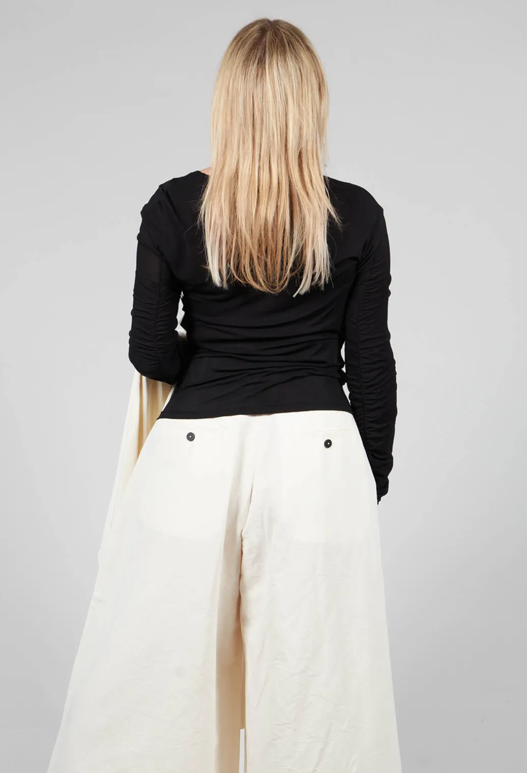 Crepe Interlock Shirt in Black
