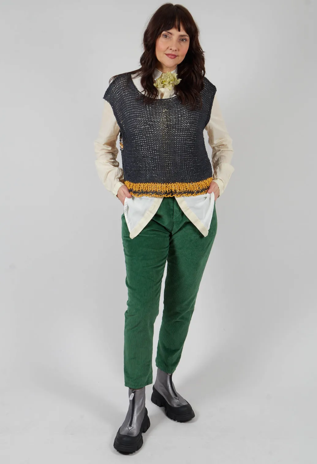 Crocheted Vest in Original Black