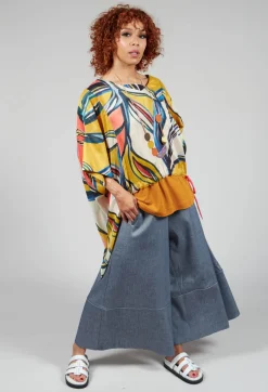 Cropped Culottes in Original Indigo
