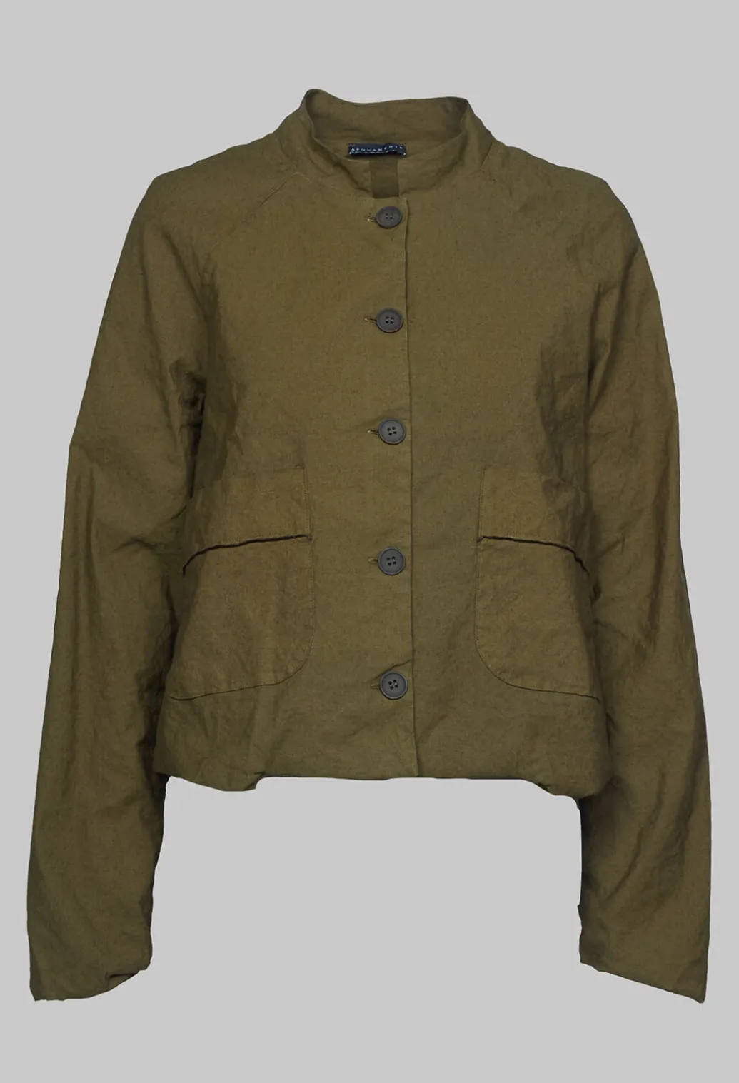 Cropped Long Sleeved Jacket in Oliva