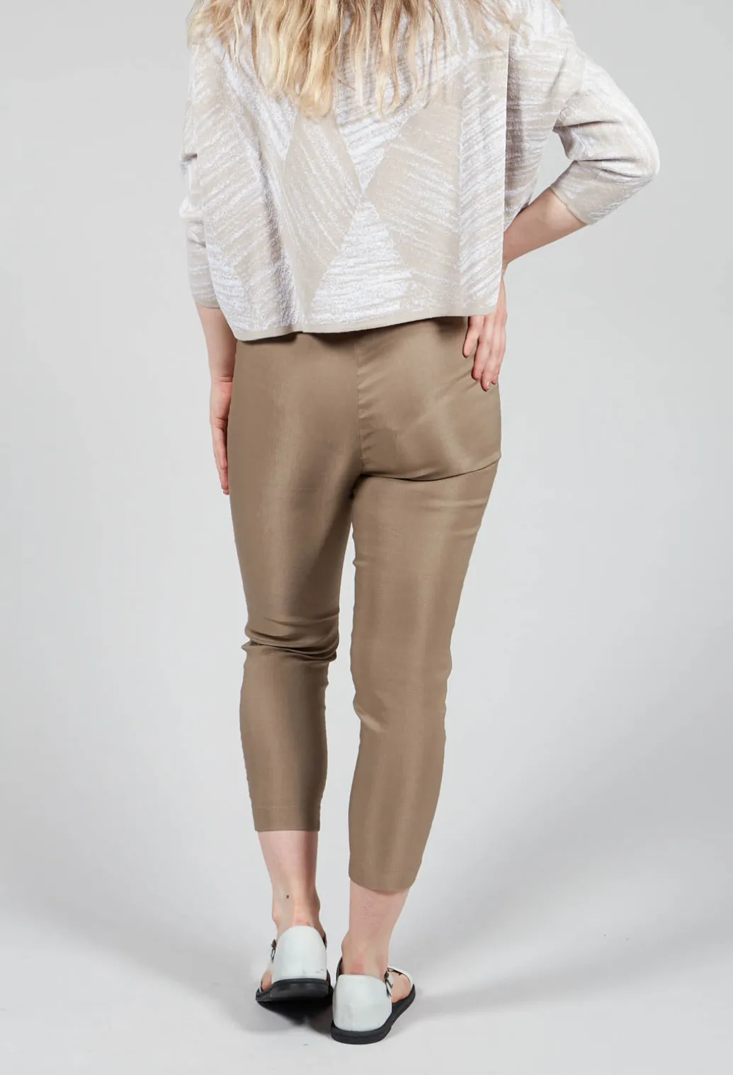 Cropped Pull On Trousers