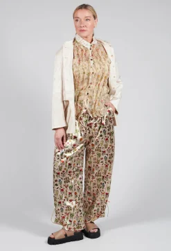 Cropped Trousers in Petite Fleurs
