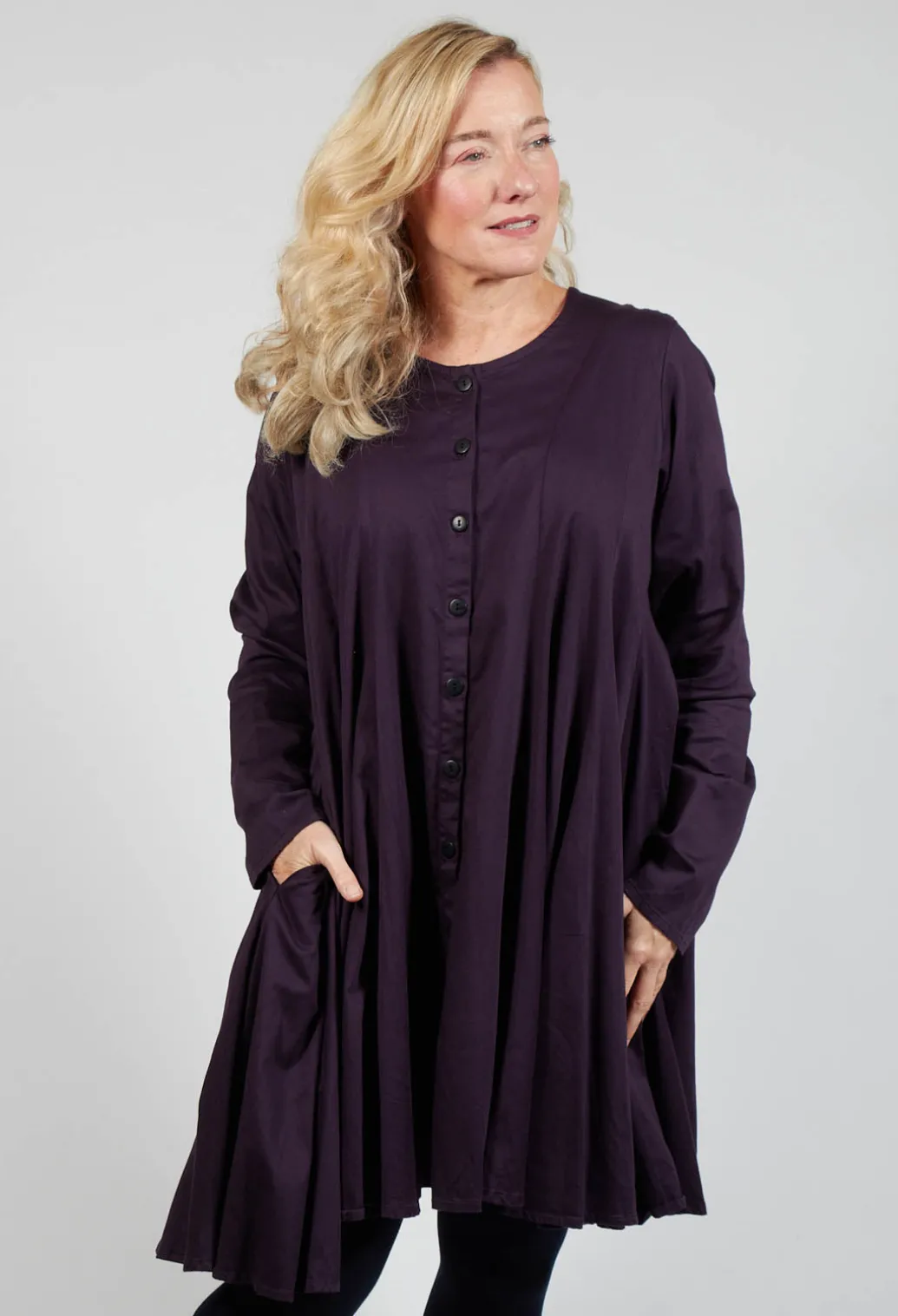 Diskretin Coat Dress in Erlebnis Purple