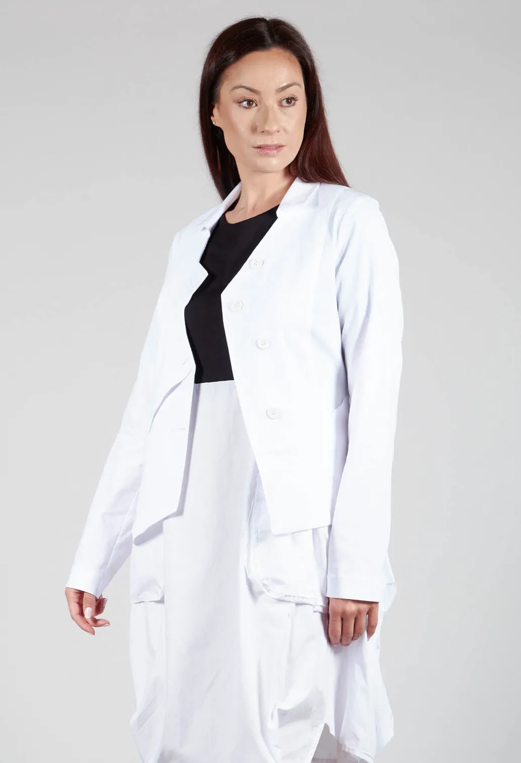 Dissected Jacket in White