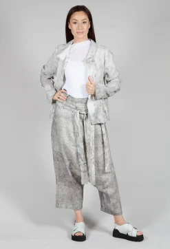 Double Belted Trousers in Dark Marble