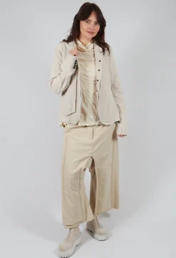 Double Front Trousers in Bone