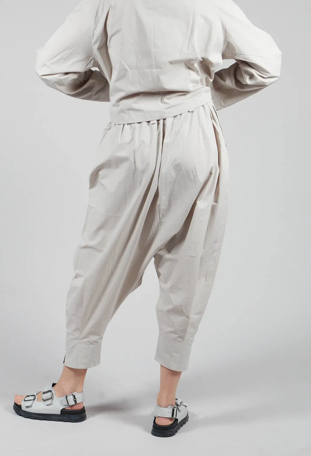 Drop Crotch Trouser in Grey